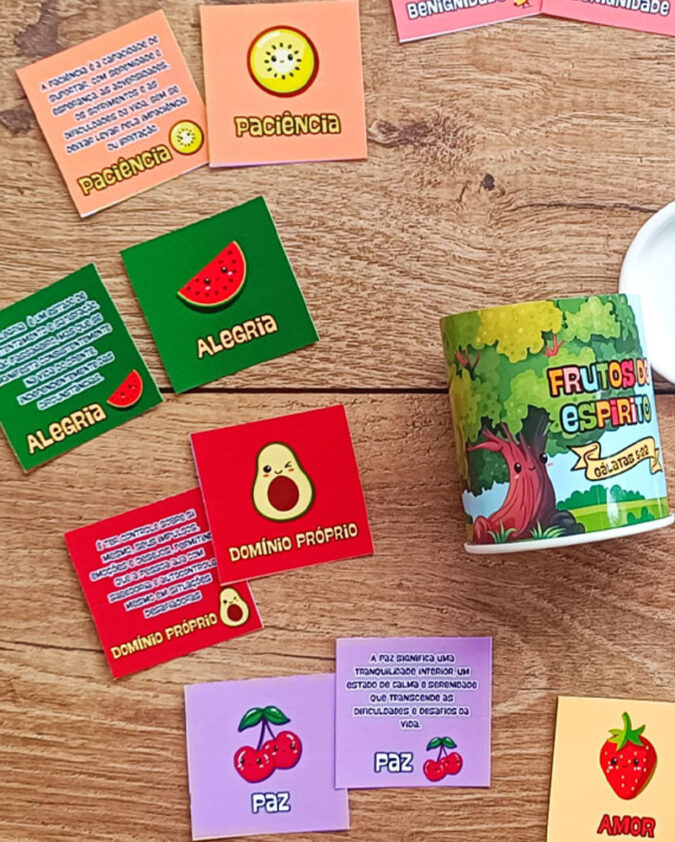 Pote Jogo Da Memória Fruto Do Espírito - Imagem 2