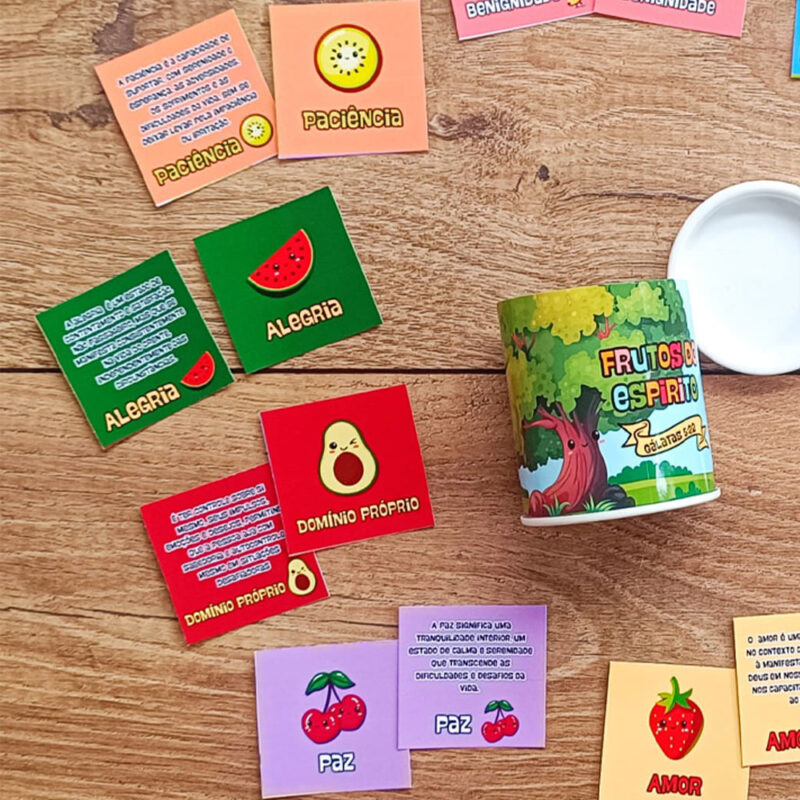 Pote Jogo Da Memória Fruto Do Espírito - Imagem 2