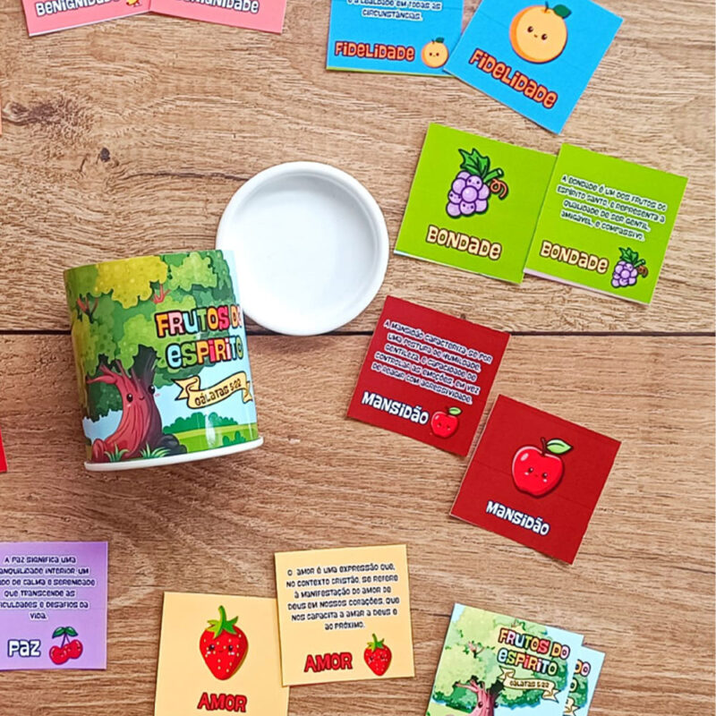 Pote Jogo Da Memória Fruto Do Espírito - Imagem 3