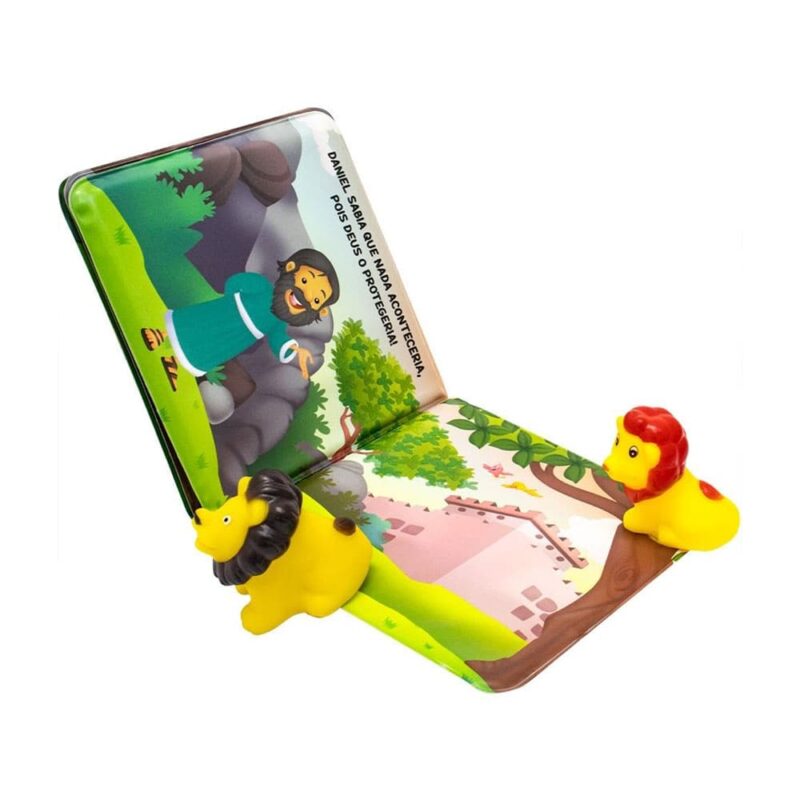 Livro Do Bebê Livro De Banho Aventuras Bíblicas No Banho Daniel Na Cova Dos Leões - Imagem 4