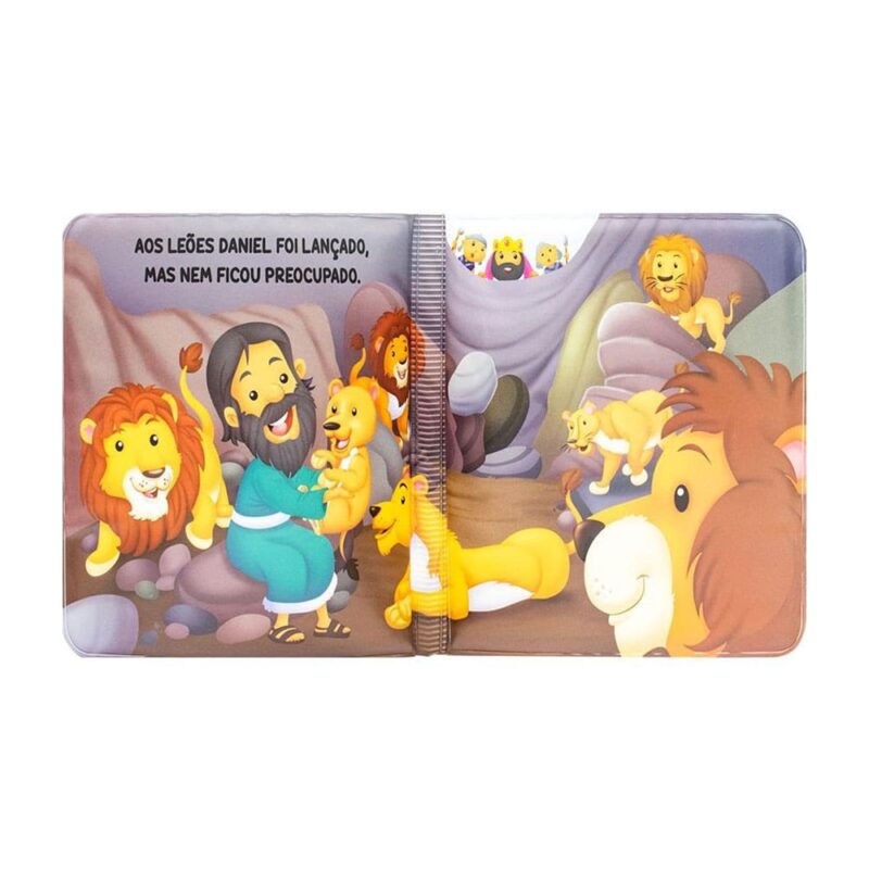 Livro Do Bebê Livro De Banho Aventuras Bíblicas No Banho Daniel Na Cova Dos Leões - Imagem 5
