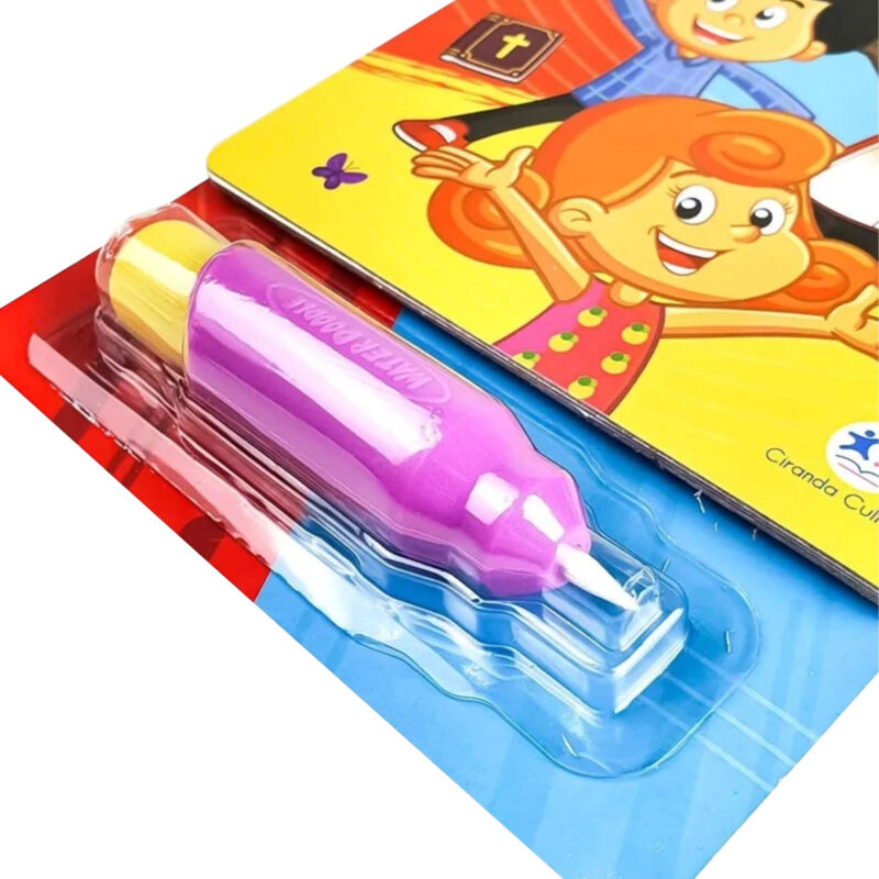 Livro Infantil Aquabook 3 Palavrinhas - Deus é nosso amigo - Livro de pintar com água - Imagem 4