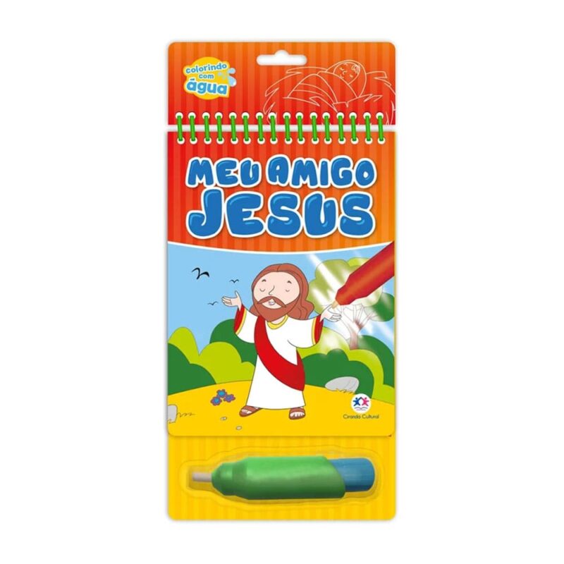 Livro Infantil Aquabook Meu Amigo Jesus - Livro de pintar com água
