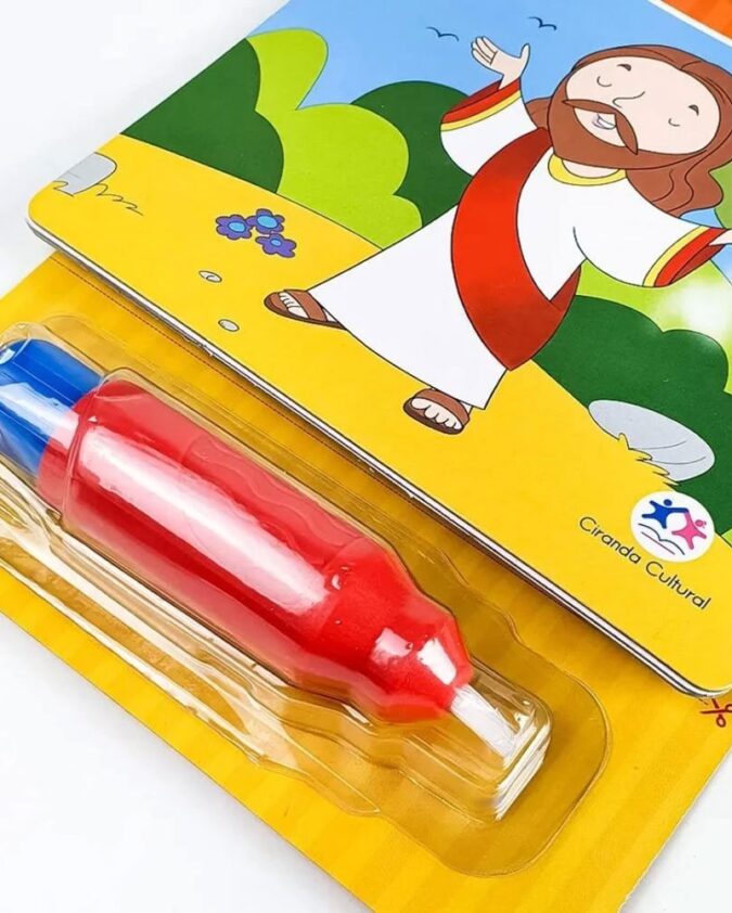 Livro Infantil Aquabook Meu Amigo Jesus - Livro de pintar com água - Imagem 3