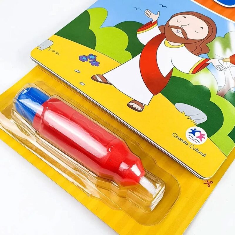 Livro Infantil Aquabook Meu Amigo Jesus - Livro de pintar com água - Imagem 3