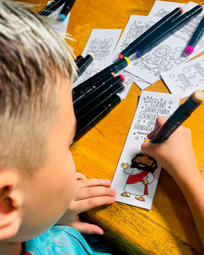 Kit Com 10 Marca Página Para Colorir No Estilo Boobie Goods Cristão - Imagem 4