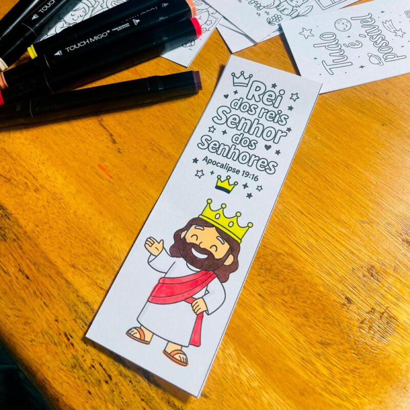 Kit Com 10 Marca Página Para Colorir No Estilo Boobie Goods Cristão - Imagem 5
