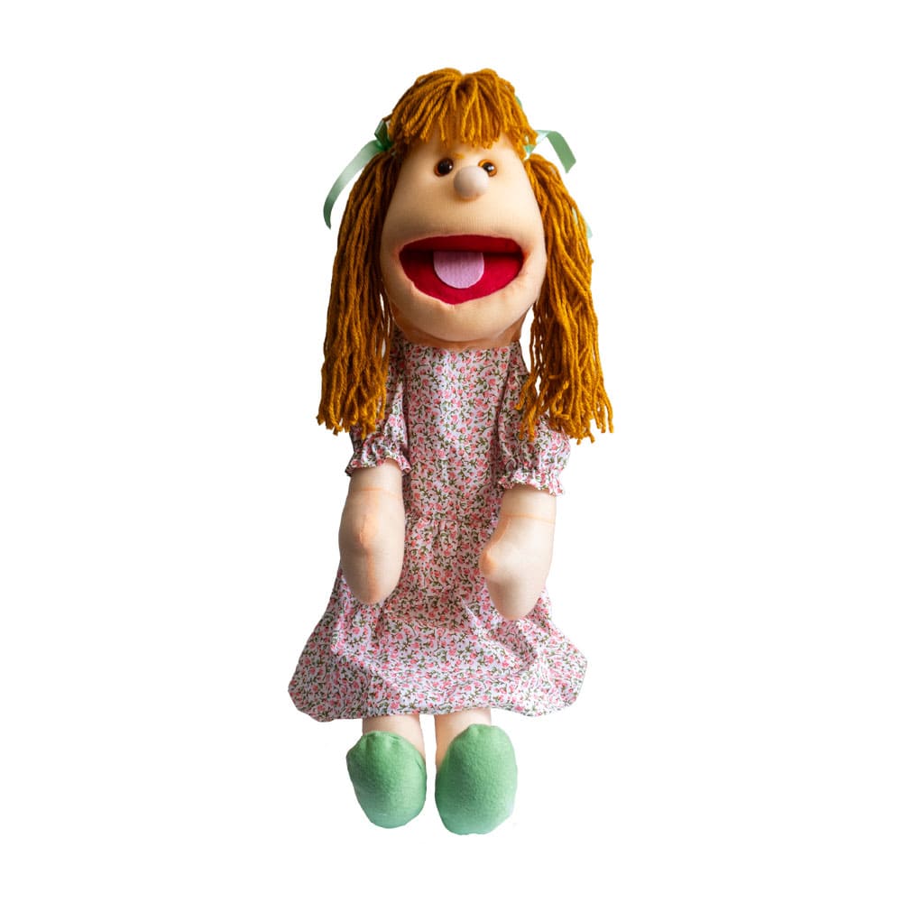 Fantoche Médio Tecido E Espuma Menina Branca