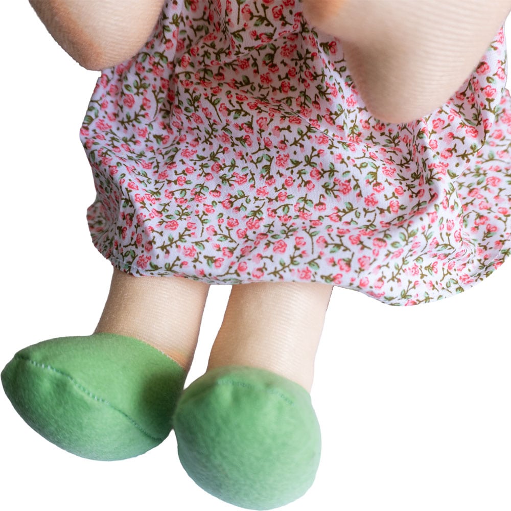 Fantoche Médio Tecido E Espuma Menina Branca - Imagem 4