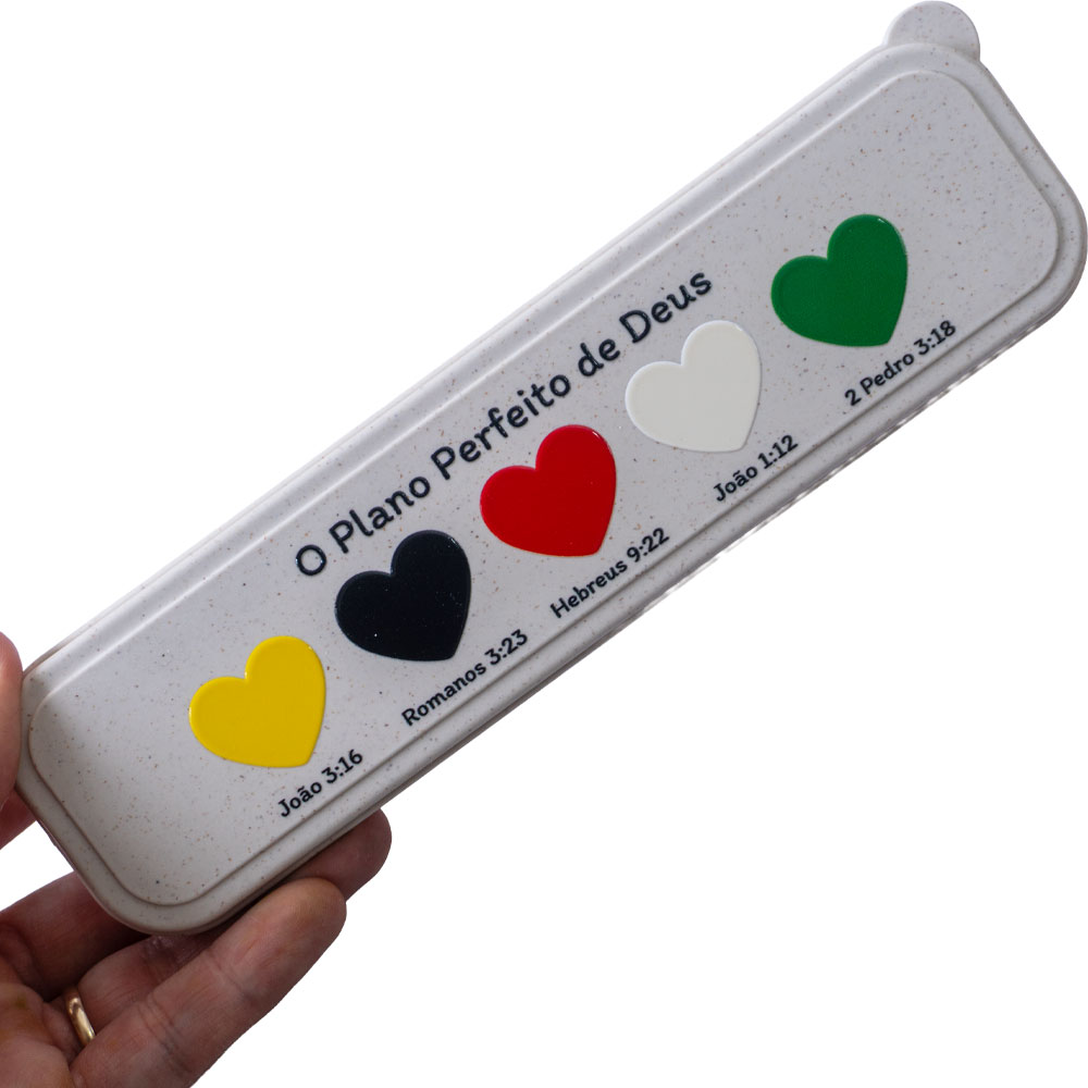 Jogo De Talher De Fibra 3 Peças - Garfo, Colher E Faca - Estampa Plano Da Salvação - Imagem 3