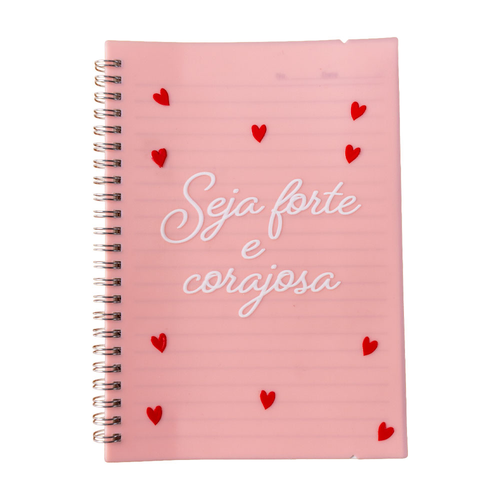 Caderno Cristão Pautado Seja Forte E Corajosa