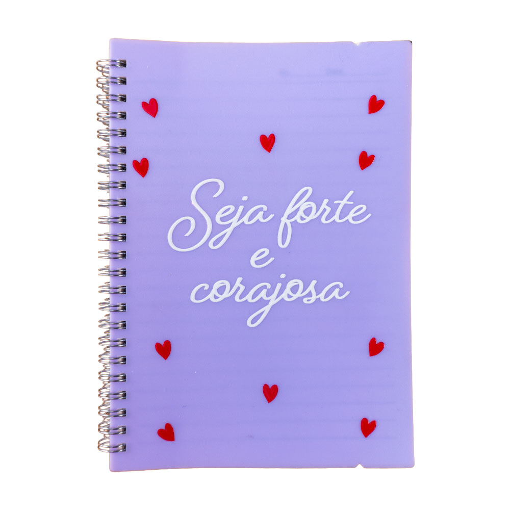 Caderno Cristão Pautado Seja Forte E Corajosa - Imagem 4