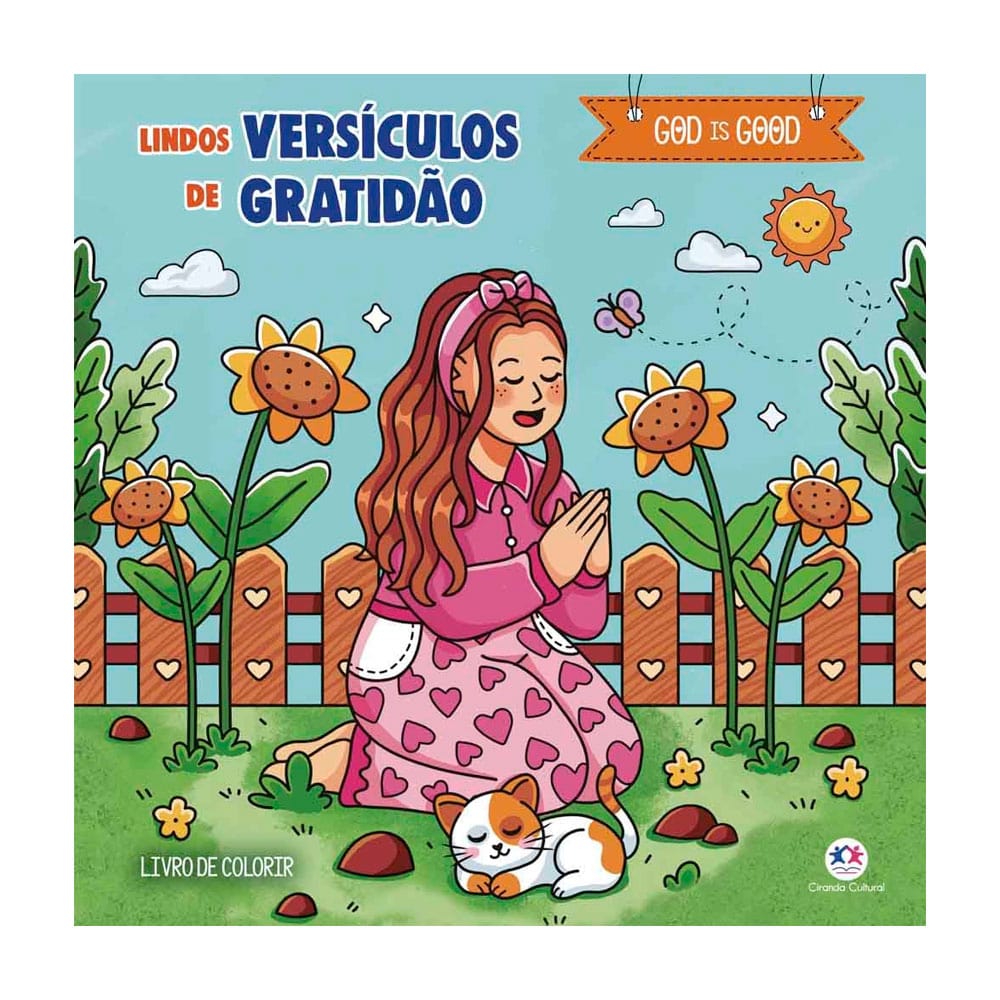 Livro infantil de colorir - Versículos Bíblicos de Gratidão