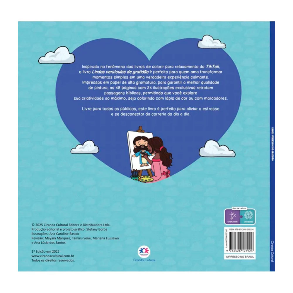 Livro infantil de colorir - Versículos Bíblicos de Gratidão - Imagem 2