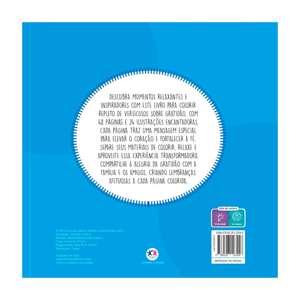 Livro Infantil Blessed e Cute Versículos Bíblicos de Gratidão Para Colorir - Imagem 2