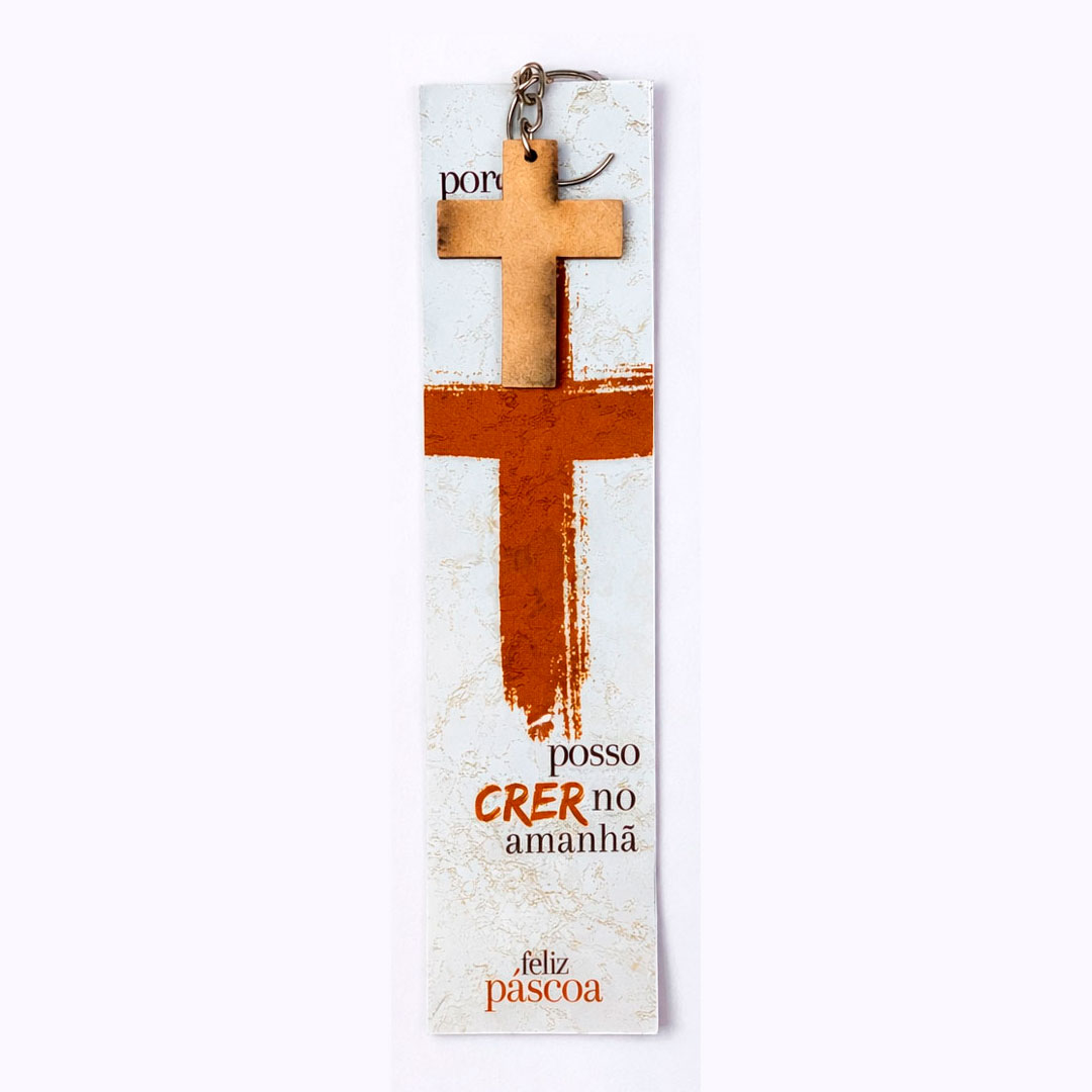 Lembrancinha de páscoa Kit com 10 marca página e chaveiro estampas variadas - Imagem 4