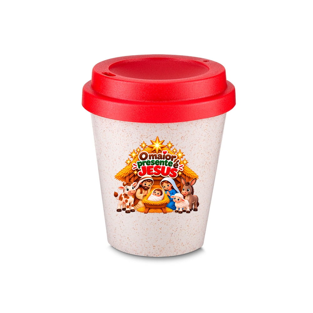 Copo Bucks 350ml Tema Natal O Maior Presente É Jesus